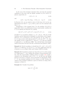 Mixed Inequality Constraints In the case of the terminal constraint