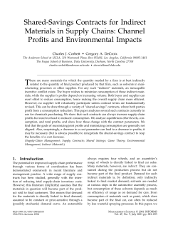 Shared-Savings Contracts for Indirect Materials in Supply Chains