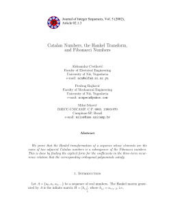 Catalan Numbers, the Hankel Transform, and Fibonacci