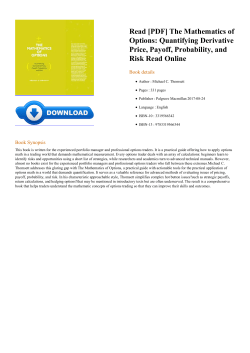 Read  The Mathematics of Options: Quantifying