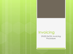 Invoicing - Healthier SF
