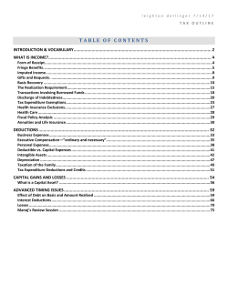 tax outline - NYU School of Law