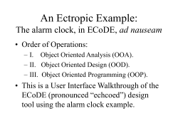 An Ectropic Example: The clock, in ECode, ad nauseam