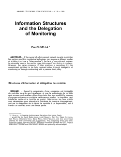 Information Structures and the Delegation of Monitoring