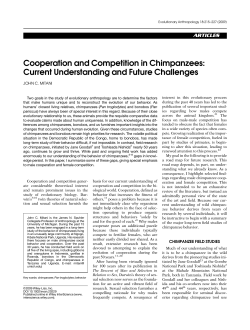 Cooperation and competition in chimpanzees