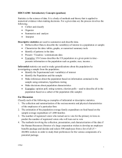 Describing and Interpreting Data