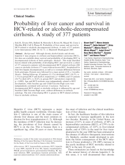 Probability of liver cancer and survival in HCV-related or