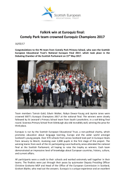 Falkirk win at Euroquiz final: Comely Park team crowned Euroquiz