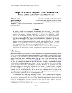 Concepts for Decision Making under Severe Uncertainty with Partial
