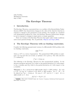 Envelope Theorem