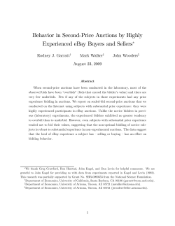 Behavior in Second-Price Auctions by Highly