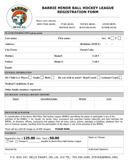 barrie minor ball hockey league registration form