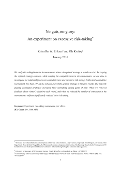 No guts, no glory: An experiment on excessive risk
