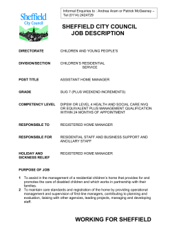 operational principles - Sheffield City Council job vacancies