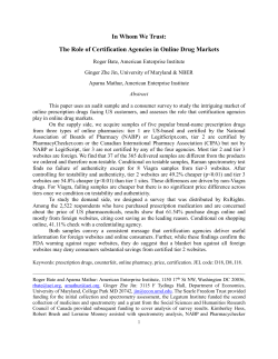 The Role of Certification Agencies in Online Drug Markets