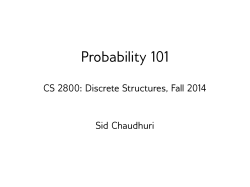 Probability 101