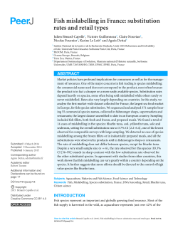 Fish mislabelling in France: substitution rates and retail types