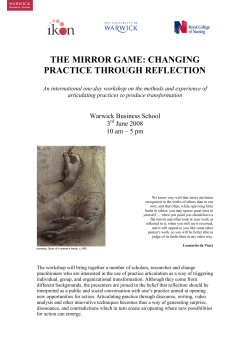 the mirror game: changing practice through reflection