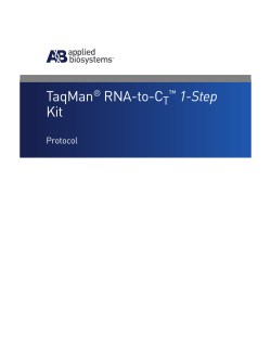 TaqMan&reg; RNA-to-CT&trade; 1-Step Kit Protocol (PN 4393463C)
