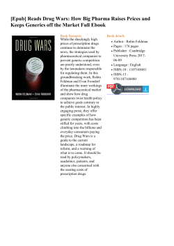 Reads Drug Wars: How Big Pharma Raises Prices