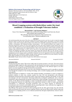 Mixed Cropping system with Biofertilizer under Dry land condition: I