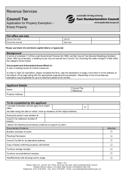 FICT-RB-Council Tax Exemption - Empty Property-V3