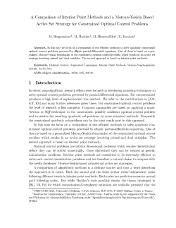Active Set Strategy for Constrained Optimal Control Problems