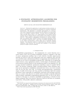 A stochastic approximation algorithm for stochastic