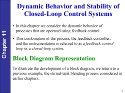 Chapter 11 Proportional Control and Disturbance Changes