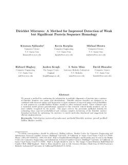 Dirichlet Mixtures: A Method for Improved Detection of Weak but
