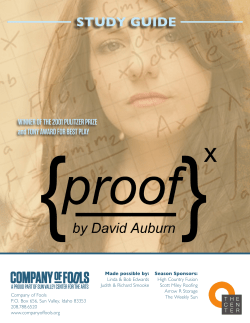 Proof Study Guide - Sun Valley Center for the Arts