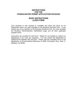 Hazardous Materials Business Plan