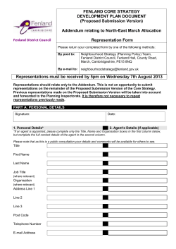 Core Strategy Rep Form - Fenland District Council