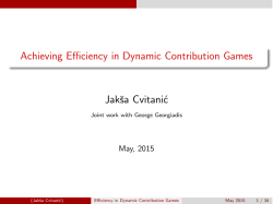 Achieving Efficiency in Dynamic Contribution Games