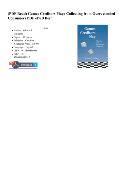 (PDF Read) Games Creditors Play: Collecting from