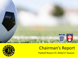 Chairman*s Report