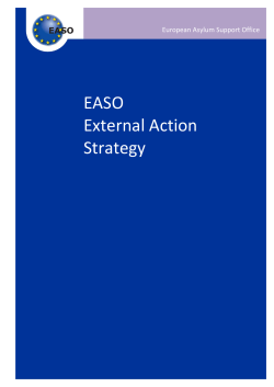 EASO External Action Strategy - European Asylum Support Office