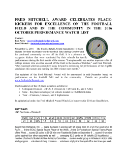 fred mitchell award celebrates place