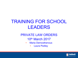 Private law orders (Powerpoint)