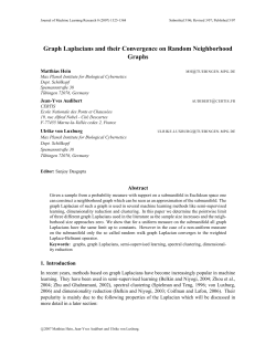 Graph Laplacians and their convergence on random neighborhood