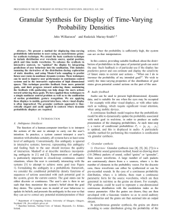 Granular Synthesis for Display of Time