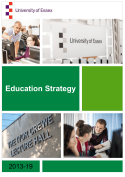 Education Strategy - University of Essex
