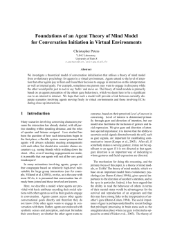 Foundations of an Agent Theory of Mind Model for