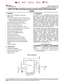 LM25117 Wide Input Range Synchronous Buck