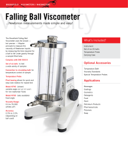 Falling Ball Viscometer - Brookfield Engineering