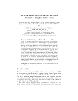 Artificial Intelligence Models to Estimate Biomass of Tropical