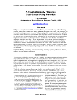 A Psychologically Plausible Goal-Based Utility Function