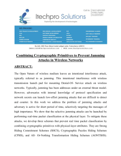 Combining Cryptographic Primitives to Prevent Jamming Attacks in
