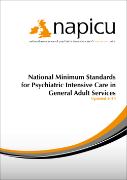 National Minimum Standards for Psychiatric Intensive Care