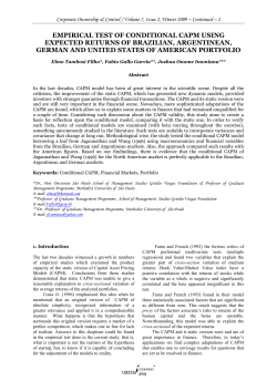 empirical test of conditional capm using expected